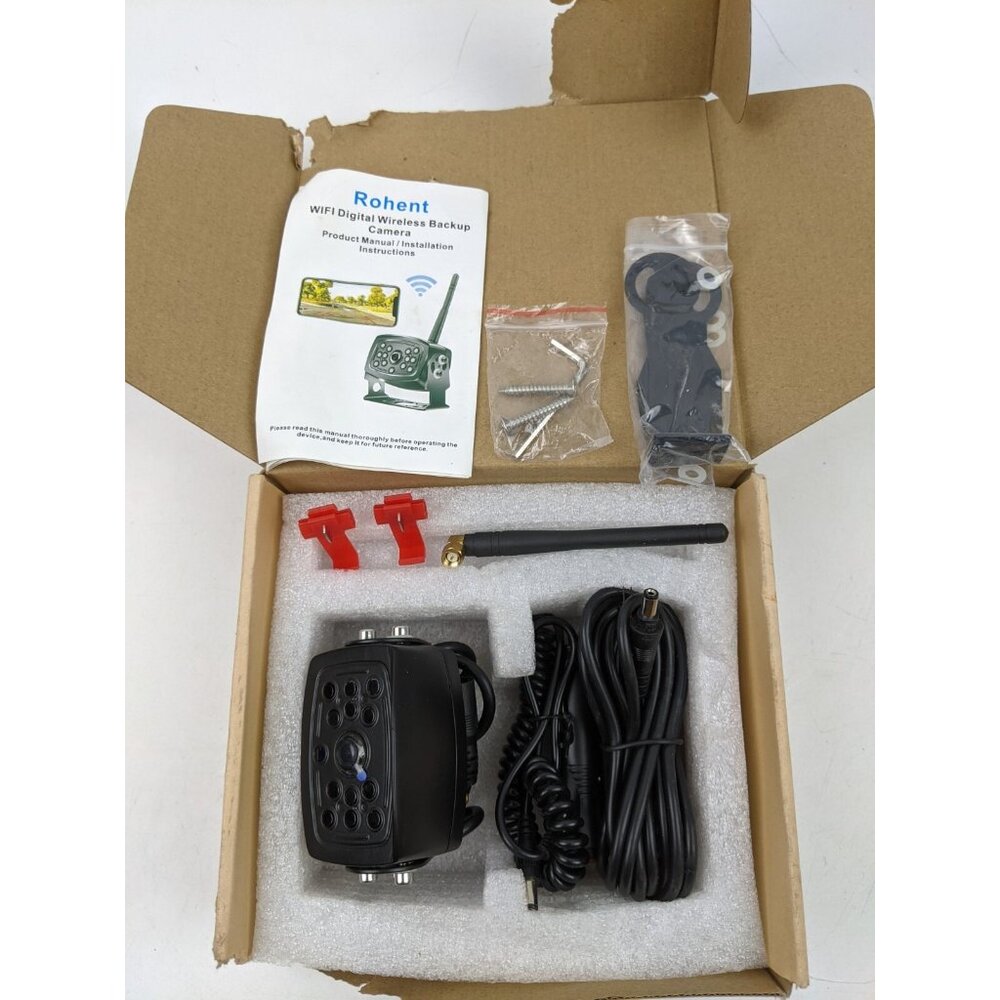 rohent vehicle wifi digital back up camera w/ box manual